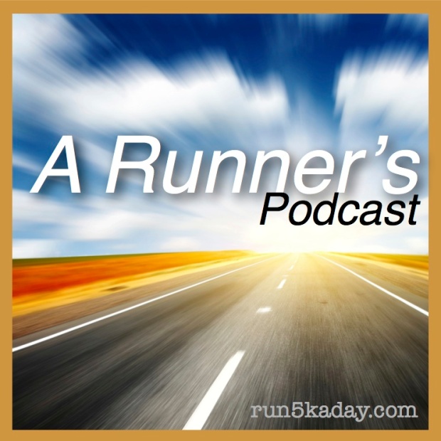 a runner's podcast thumbnail w: text2